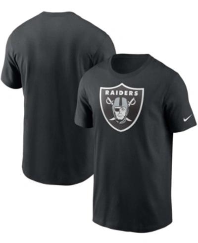Nike Men's Las Vegas Raiders Marled Historic Logo T-shirt In Black