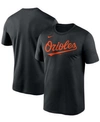 Nike Black Baltimore Orioles Fuse Wordmark T-shirt In Black