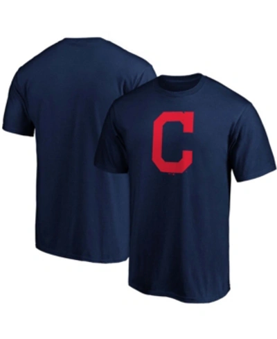 Fanatics Men's Navy Cleveland Indians Official Logo T-shirt