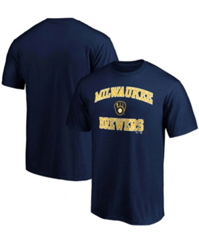 Fanatics Men's  Navy Milwaukee Brewers Heart And Soul T-shirt