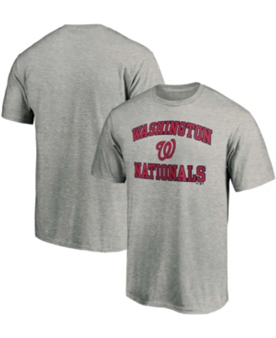 Fanatics Men's Heathered Gray Washington Nationals Heart Soul T-shirt In Heather Gray