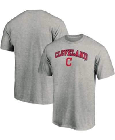 Fanatics Men's Heathered Gray Cleveland Indians Heart Soul T-shirt In Heather Gray