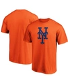 FANATICS MEN'S ORANGE NEW YORK METS OFFICIAL LOGO T-SHIRT