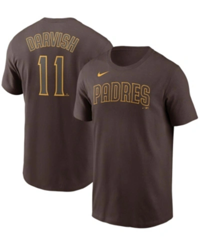 Nike Men's Yu Darvish Brown San Diego Padres Name Number T-shirt