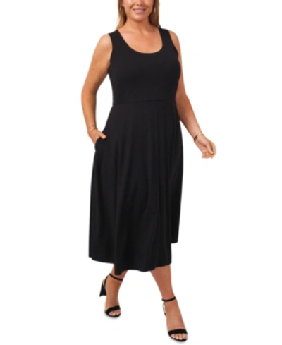 Msk Plus Size Pullover Dress In Black