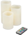 TRADEMARK GLOBAL 4-PC. COLOR CHANGING FLAMELESS LED CANDLES SET & REMOTE CONTROL