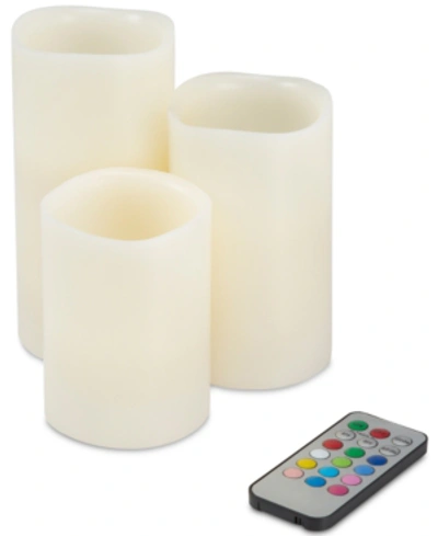 Trademark Global 4-pc. Color Changing Flameless Led Candles Set & Remote Control In Assorted