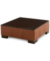 Furniture Closeout! Darrium 36" Leather Ottoman, Created For Macy's In Cognac