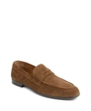 Bruno Magli Men's Silas Slip On Penny Loafers In Cognac Suede