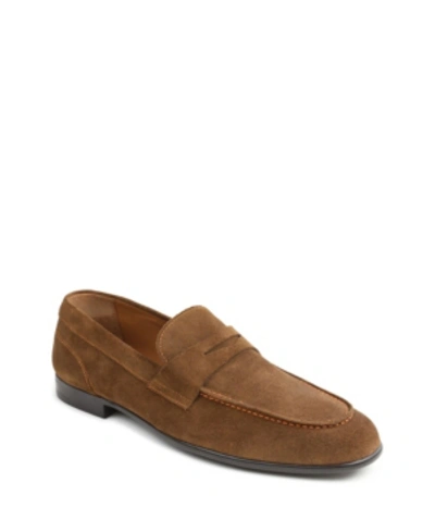 Bruno Magli Men's Silas Slip On Penny Loafers In Cognac Suede