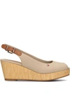 TOMMY HILFIGER ICONIC ELBA SLINGBACK WEDGE SANDALS