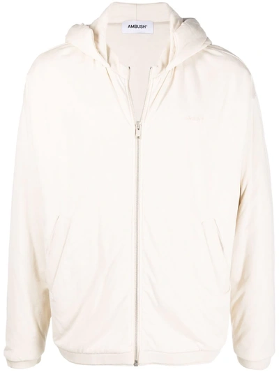 Ambush Zipped-up Hooded Jacket In Nude