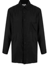 Yohji Yamamoto Collar-detail Oversize Long-sleeve Shirt In Schwarz