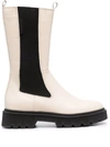 Kurt Geiger Rib-panelled Boots In Nude