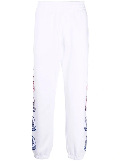 Moncler Tapered Logo-print Cotton-jersey Sweatpants In White