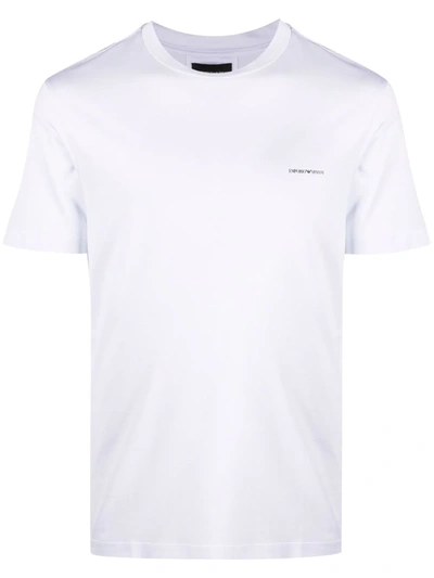 Emporio Armani Logo-print Crewneck T-shirt In White