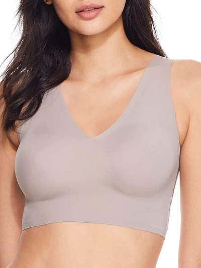 Calvin Klein Invisibles Smoothing Longline Bralette In Mink