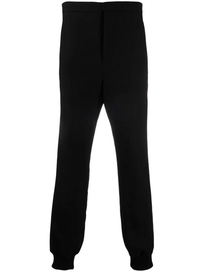 Ann Demeulemeester Fitted Cuff Wool Trousers In 黑色