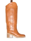 Jimmy Choo Brown Tonya 70 Knee-high Leather Boots