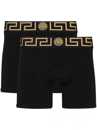 Versace Black Black Black Black Black Black Black Black Black Black Black Black Black Logo Boxer Shorts