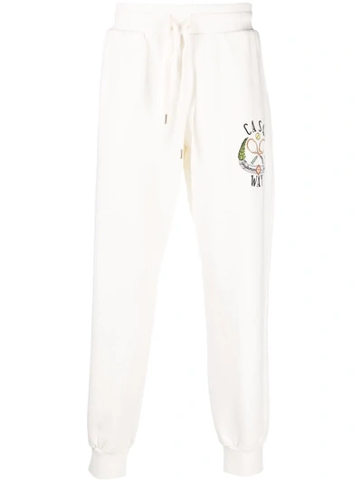 Casablanca Casaway Tennis Graphic-print Track Pants In White