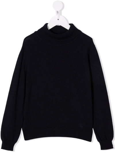 Fay Roll Neck Jumper In 蓝色