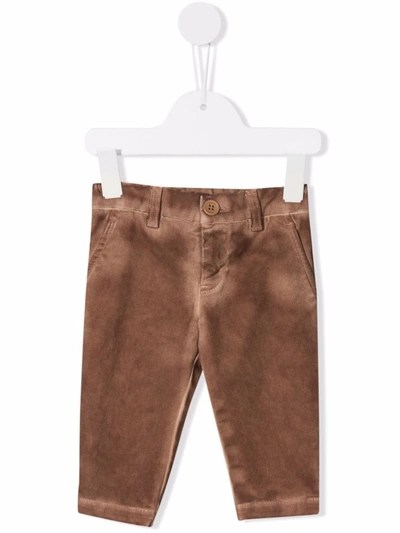 Dondup Babies' Faded-effect Straight-leg Jeans In Brown