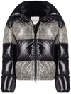 Moncler Erine Quilted Coated-tweed And Shell Down Jacket In 黑色