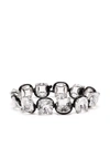 Swarovski Harmonia Cushion Cut Crystal Flex Bracelet In Two Tone In Weiss