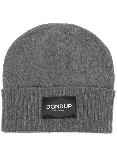 Dondup Grey Cashmere And Wool Beanie In Grau