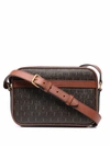 Saint Laurent Le Monogramme Canvas And Leather Camera Cross-body Bag In Brown