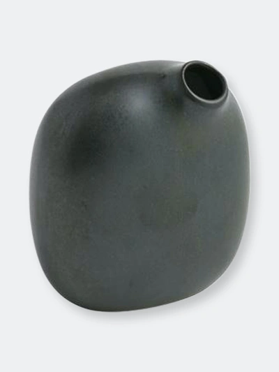 Kinto Sacco Vase Porcelain 02 In Black