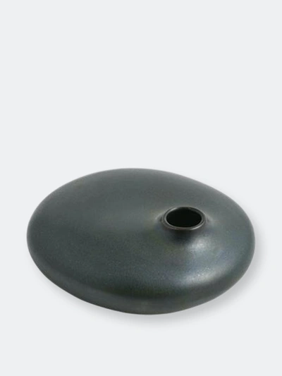Kinto Sacco Vase Porcelain 01 In Black