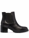Geox Heeled Chelsea Boots In Schwarz