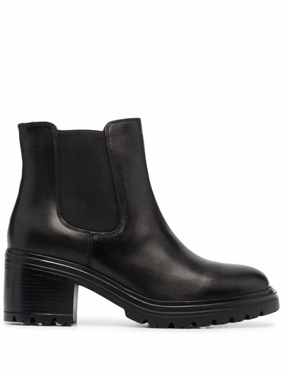Geox Heeled Chelsea Boots In Schwarz