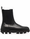 MONCLER CORALYNE LEATHER ANKLE BOOTS