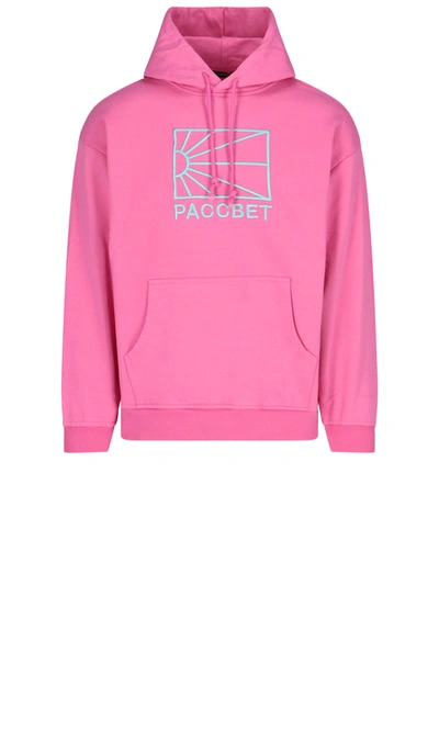 Paccbet Logo-embroidered Cotton Hoodie In Pink