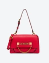 LOVE MOSCHINO SHOULDER BAG WITH LOGO AND CHAIN