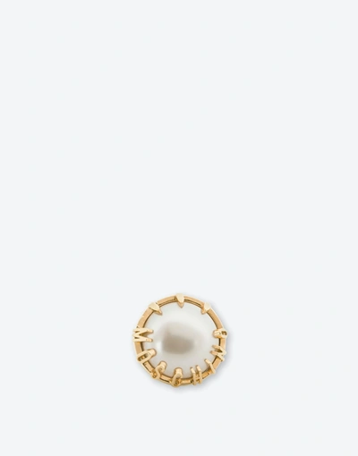 Moschino Gold Ring With Pearl