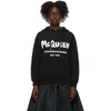 Alexander Mcqueen Cotton Mcqueen Graffiti Hoodie In 0520 Black/white