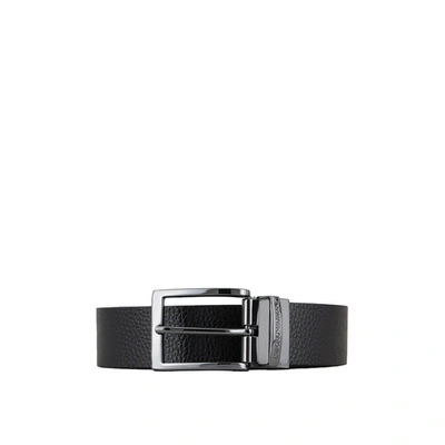 Emporio Armani Black Grey Reversible Belt