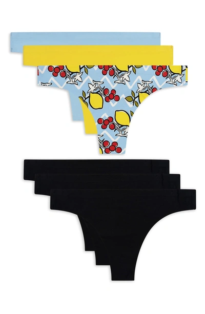 Aqs Assorted Retro Bikini Underwear In Multi Color