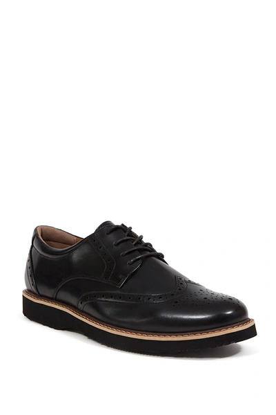 Deer Stags Walkmaster Leather Wingtip Derby In Black