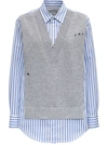 MAISON MARGIELA LAYERED SHIRT WITH KNITTED VEST,S51DL0382S54191492F