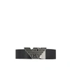 Emporio Armani Leather Belt With Interchangeable Metal Buckle In Nero