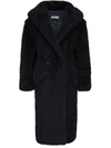 APPARIS MIA BLACK ECOLOGICAL FUR COAT,PF20155NO