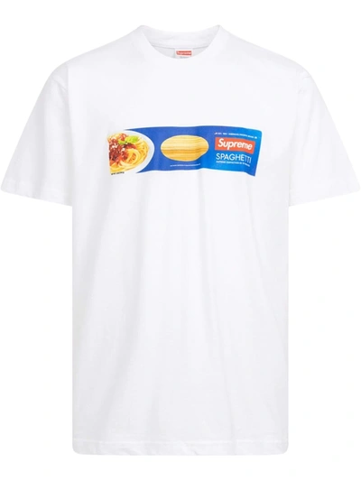 Supreme Spaghetti Short-sleeve T-shirt In Weiss