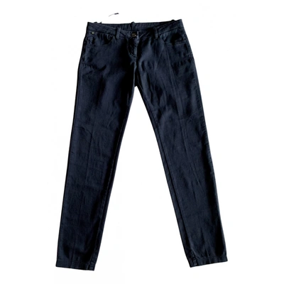 Pre-owned Moncler Slim Pants In Blue