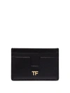 TOM FORD LOGO-EMBELLISHED LEATHER CARDHOLDER,14545327