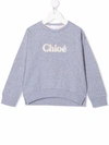 CHLOÉ EMBROIDERED LOGO SWEATER,16982330